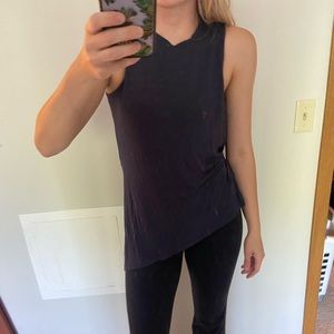 Athleta navy blue size medium asymmetrical tank top